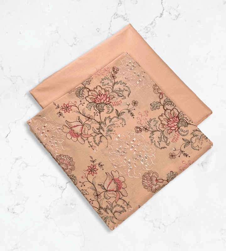 2PC Unstitched Embroidered Chikankari